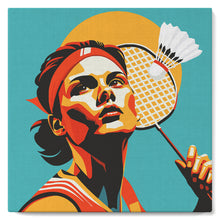 Laden Sie das Bild in den Galerie-Viewer, Mini Malen nach Zahlen mit Rahmen - Sportposter Badminton