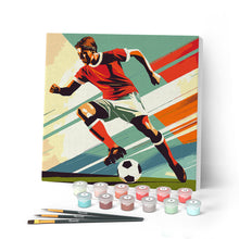 Laden Sie das Bild in den Galerie-Viewer, Mini Malen nach Zahlen mit Rahmen - Sportposter Fußball