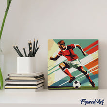 Laden Sie das Bild in den Galerie-Viewer, Mini Malen nach Zahlen mit Rahmen - Sportposter Fußball