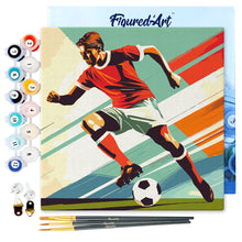 Laden Sie das Bild in den Galerie-Viewer, Mini Malen nach Zahlen mit Rahmen - Sportposter Fußball