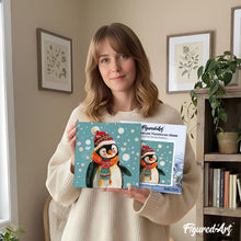 Laden Sie das Bild in den Galerie-Viewer, Mini Malen nach Zahlen mit Rahmen - Glücklicher Pinguin