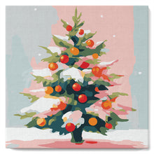 Laden Sie das Bild in den Galerie-Viewer, Mini Malen nach Zahlen mit Rahmen - Verschneiter Weihnachtsbaum