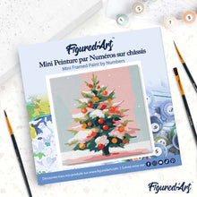 Laden Sie das Bild in den Galerie-Viewer, Mini Malen nach Zahlen mit Rahmen - Verschneiter Weihnachtsbaum