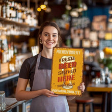 Laden Sie das Bild in den Galerie-Viewer, Malen nach Zahlen Metallposter - Frisches Bier hier serviert