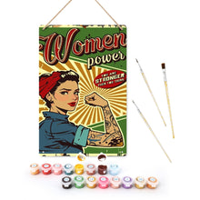 Laden Sie das Bild in den Galerie-Viewer, Malen nach Zahlen Metallposter - Frauenpower Figured'Art