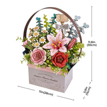 Laden Sie das Bild in den Galerie-Viewer, 3D Puzzle - Blumenkorb aus Holz