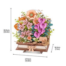 Laden Sie das Bild in den Galerie-Viewer, 3D Puzzle - Blühendes Holzbuch