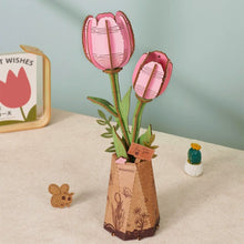 Laden Sie das Bild in den Galerie-Viewer, 3D Puzzle - Rosa Tulpe