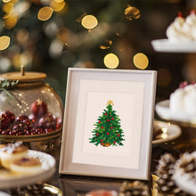 Laden Sie das Bild in den Galerie-Viewer, Mini Diamond Painting 15x20 cm (2 Stück) - Weihnachtsbaum und Topfpflanze