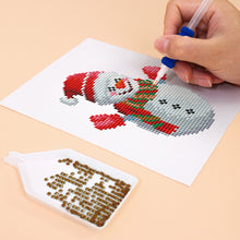 Laden Sie das Bild in den Galerie-Viewer, Mini Diamond Painting 15x20 cm (2 Stück) - Topfpflanze und Winterschneemann
