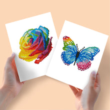Laden Sie das Bild in den Galerie-Viewer, Mini Diamond Painting 15x20 cm (2 Stück) - Weihnachtsgeschenke und bunte Silhouette
