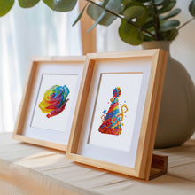 Laden Sie das Bild in den Galerie-Viewer, Mini Diamond Painting 15x20 cm (2 Stück) - Weihnachtsgeschenke und bunte Silhouette