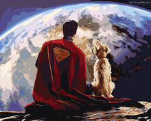 Laden Sie das Bild in den Galerie-Viewer, Malen nach Zahlen Figured'Art – Superman und Krypto