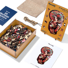Laden Sie das Bild in den Galerie-Viewer, Holzpuzzle Erwachsene - Geisha mit Sonnenschirm