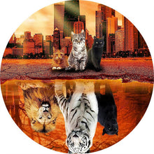 Laden Sie das Bild in den Galerie-Viewer, 2D Holzpuzzle – Kleine und große Katzen