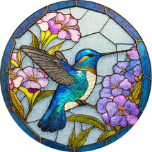 Laden Sie das Bild in den Galerie-Viewer, 2D Holzpuzzle – Blauer Kolibri