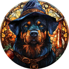 Laden Sie das Bild in den Galerie-Viewer, 2D Holzpuzzle – Rottweiler Hexe