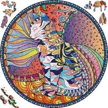 Laden Sie das Bild in den Galerie-Viewer, 2D Holzpuzzle – Abstrakte Katze