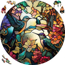 Laden Sie das Bild in den Galerie-Viewer, 2D Holzpuzzle – Kolibri-Familie