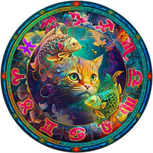 Laden Sie das Bild in den Galerie-Viewer, 2D Holzpuzzle – Fische Katze