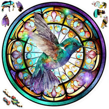 Laden Sie das Bild in den Galerie-Viewer, 2D Holzpuzzle – Pastellkolibri