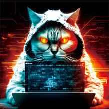 Laden Sie das Bild in den Galerie-Viewer, 2D Holzpuzzle – Hacker Katze