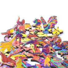 Laden Sie das Bild in den Galerie-Viewer, 2D Holzpuzzle – Bunter Schwanzhahn