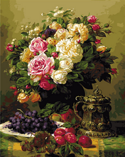 Laden Sie das Bild in den Galerie-Viewer, Malen nach Zahlen für Erwachsene | Portrait von Blumen | Figured'Art
