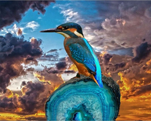 Laden Sie das Bild in den Galerie-Viewer, Malen nach Zahlen für Erwachsene | Kleiner Vogel mit langem Schnabel | Figured'Art