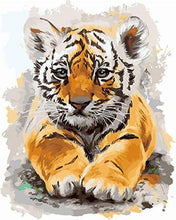 Laden Sie das Bild in den Galerie-Viewer, Malen nach Zahlen für Erwachsene | Junger Tiger | Figured'Art