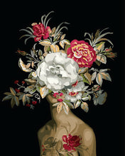 Laden Sie das Bild in den Galerie-Viewer, Malen nach Zahlen Figured'Art – Frau und Blumenexplosion