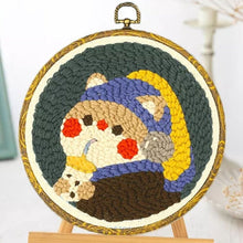 Laden Sie das Bild in den Galerie-Viewer, Punch Needle set Mädchen mit Perlentee