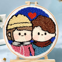 Laden Sie das Bild in den Galerie-Viewer, Punch Needle set Liebliches Pärchen