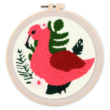 Laden Sie das Bild in den Galerie-Viewer, Punch Needle set Sommer-Flamingo