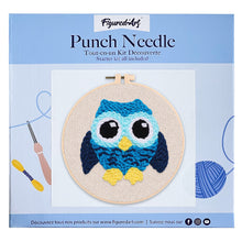 Laden Sie das Bild in den Galerie-Viewer, Punch Needle Blaue Eule
