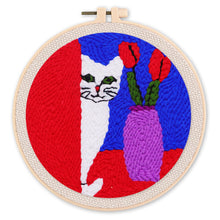 Laden Sie das Bild in den Galerie-Viewer, Punch Needle set Neugierige Katze