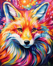 Laden Sie das Bild in den Galerie-Viewer, Diamond Painting – Fuchs Farbenfroh Abstrakt – 40 x 50 cm auf Keilrahmen gespannt