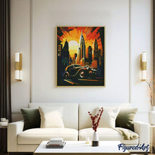 Laden Sie das Bild in den Galerie-Viewer, Diamond Painting – Art-Deco-Auto in New York