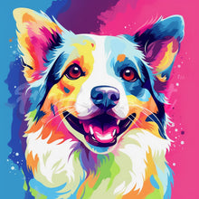 Laden Sie das Bild in den Galerie-Viewer, Mini Diamond Painting 25 x 25 cm - Abstrakter Pop Art Hund