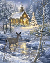 Laden Sie das Bild in den Galerie-Viewer, Diamond Painting – Hirsch am Fluss | Figured'Art