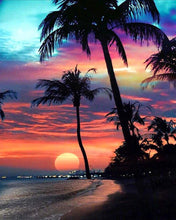 Laden Sie das Bild in den Galerie-Viewer, Diamond Painting – Sonnenuntergang im Paradies | Figured'Art