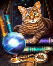 Laden Sie das Bild in den Galerie-Viewer, Diamond Painting – Katze mit Glaskugel | Figured'Art