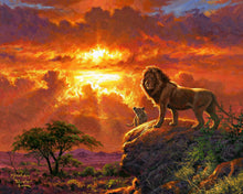 Laden Sie das Bild in den Galerie-Viewer, Malen nach Zahlen für Erwachsene | Löwe und Sonnenuntergang | Figured'Art