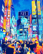 Laden Sie das Bild in den Galerie-Viewer, Diamond Painting – Tokyo Shibuya – 40 x 50 cm auf Keilrahmen gespannt | Figured'Art