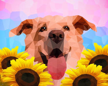 Laden Sie das Bild in den Galerie-Viewer, Kreuzstich – Hund Polygon Art
