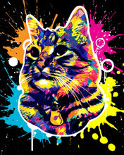 Laden Sie das Bild in den Galerie-Viewer, Kreuzstich – Pop Art Katze