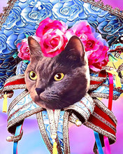 Laden Sie das Bild in den Galerie-Viewer, Diamond Painting – Mardigras Katze | Figured'Art