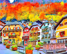 Laden Sie das Bild in den Galerie-Viewer, Diamond Painting – Buntes schweizer Dorf | Figured'Art