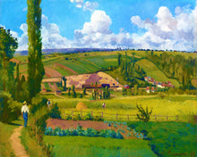 Laden Sie das Bild in den Galerie-Viewer, Diamond Painting – Paysage aux Pâtis in Pontoise – Camille Pissarro | Figured'Art