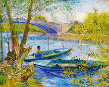Laden Sie das Bild in den Galerie-Viewer, Kreuzstich – Angler und Boote an der Pont de Clichy – Van Gogh